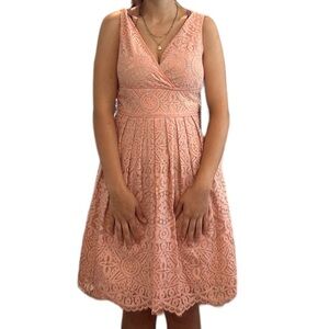 Adrianna Papell Lace Fit & Flare Dress Sz 4 | NWT Wedding Guest Cocktail